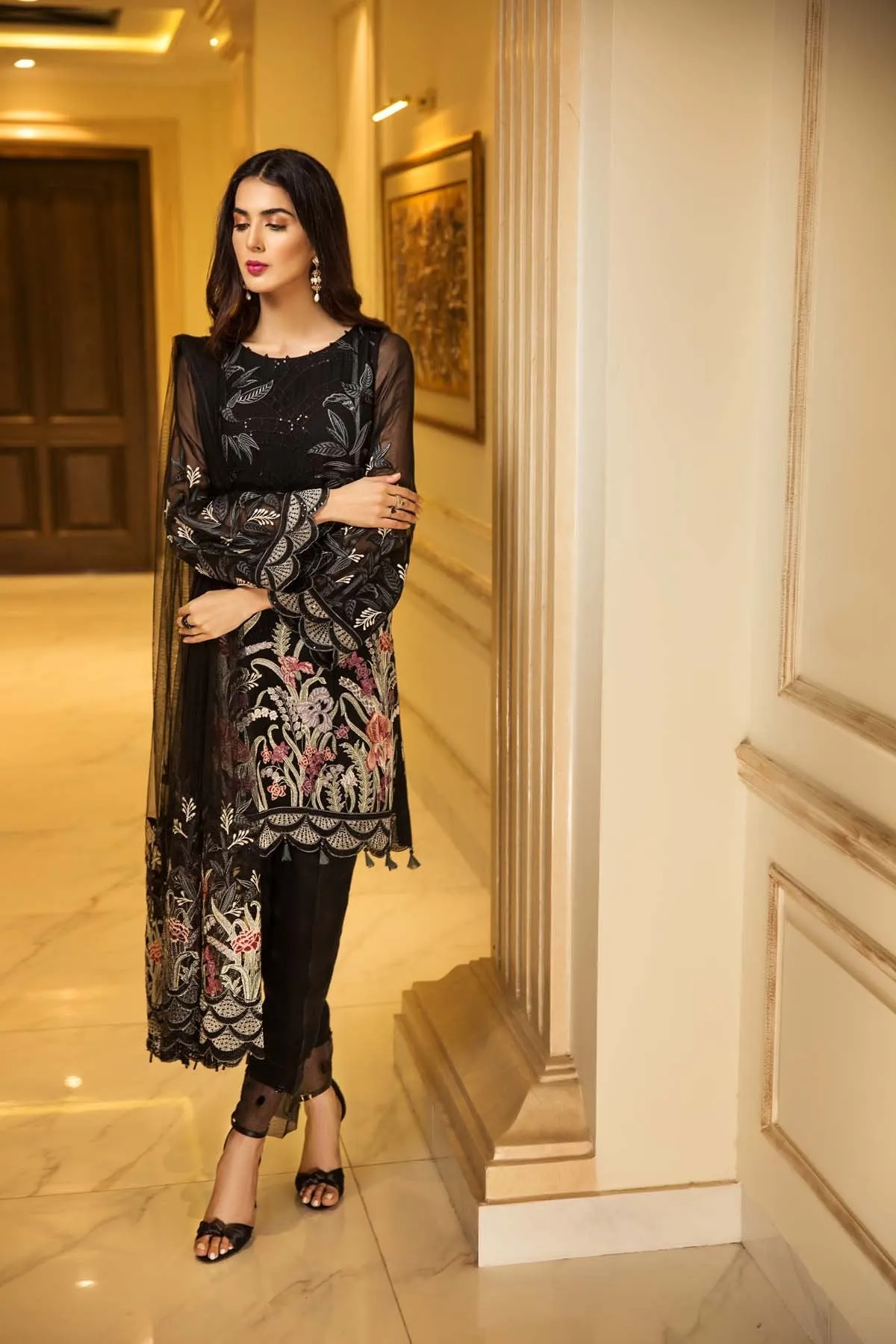 Jazmin Reve De Luxe Luxury Chiffon Collection – Black Armour