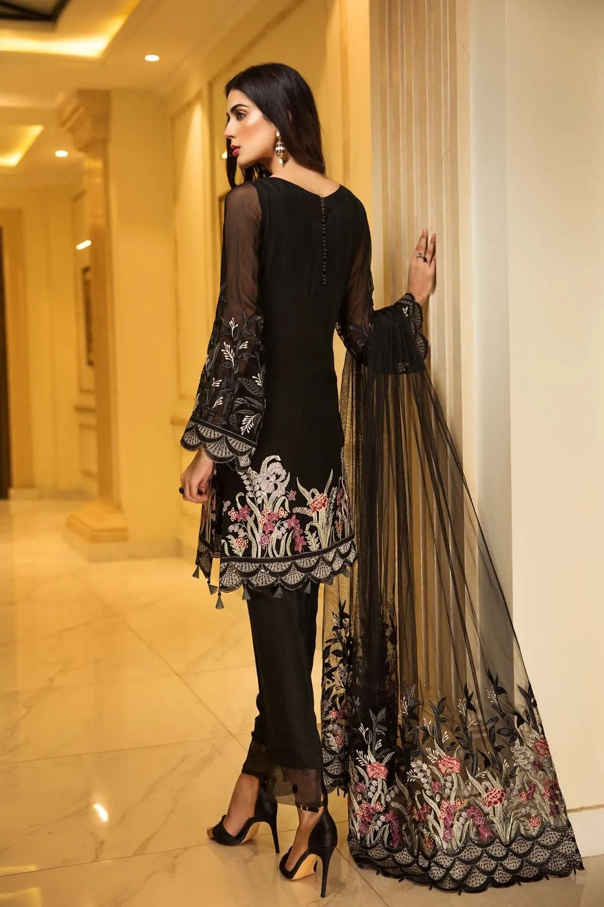 Jazmin Reve De Luxe Luxury Chiffon Collection – Black Armour