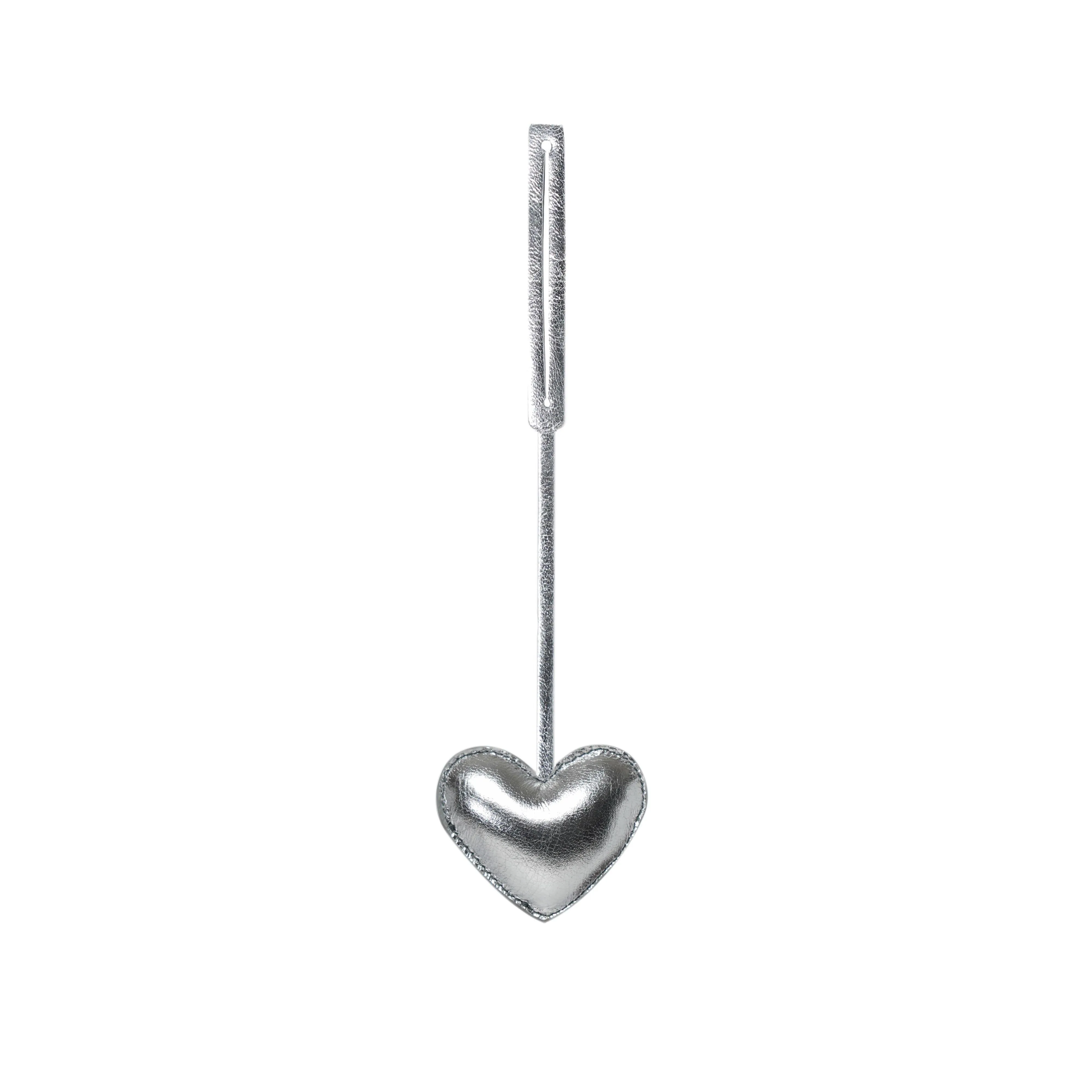 LC-310-SL CARDIA METALLIC SILVER LEATHER CHARM