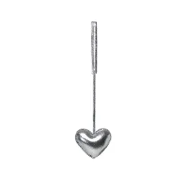 LC-310-SL CARDIA METALLIC SILVER LEATHER CHARM