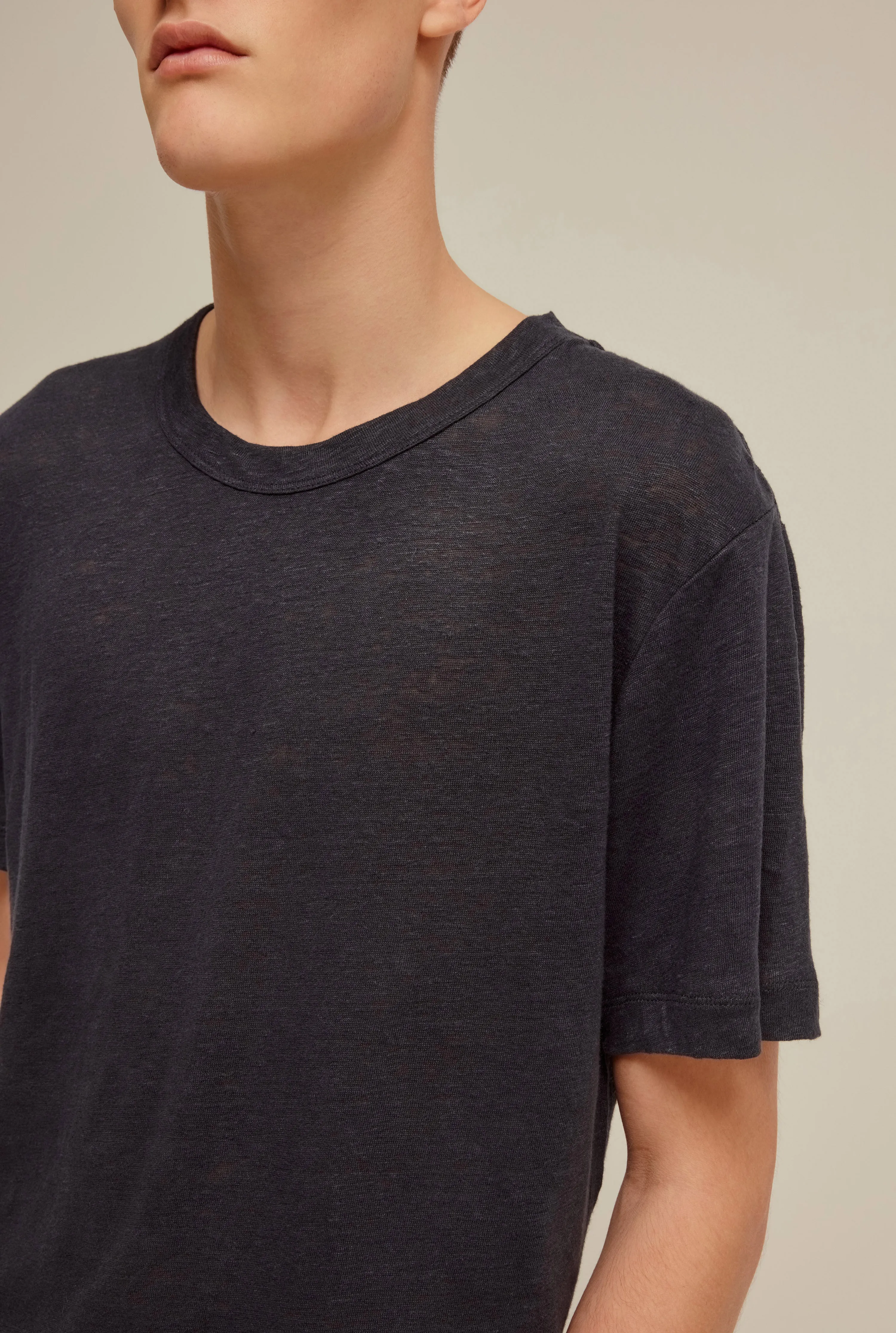 Linen T-Shirt - Navy