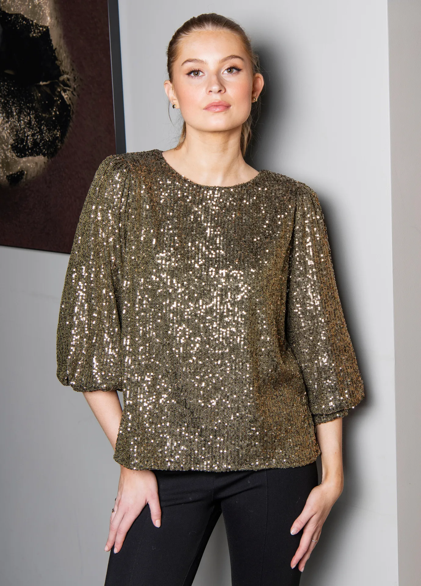 Louise Top Sage Shimmer