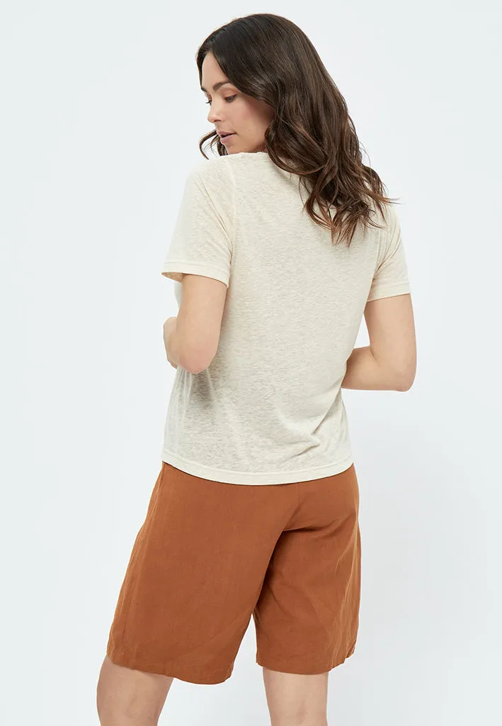 Marina Crochet T-Shirt - Sandshell