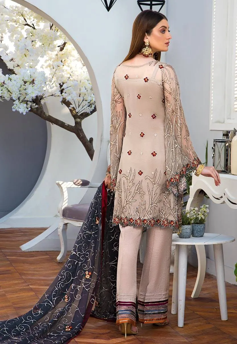 Maryam's Gold Luxury Embroidered Chiffon Collection Vol 6 – MG-70 Salvia