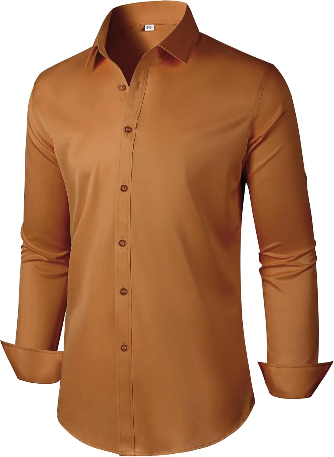 Mens Dress Shirts Long Sleeve Collared Shirt Wrinkle Resistant Formal Shirts Business Casual Button Down Shirt