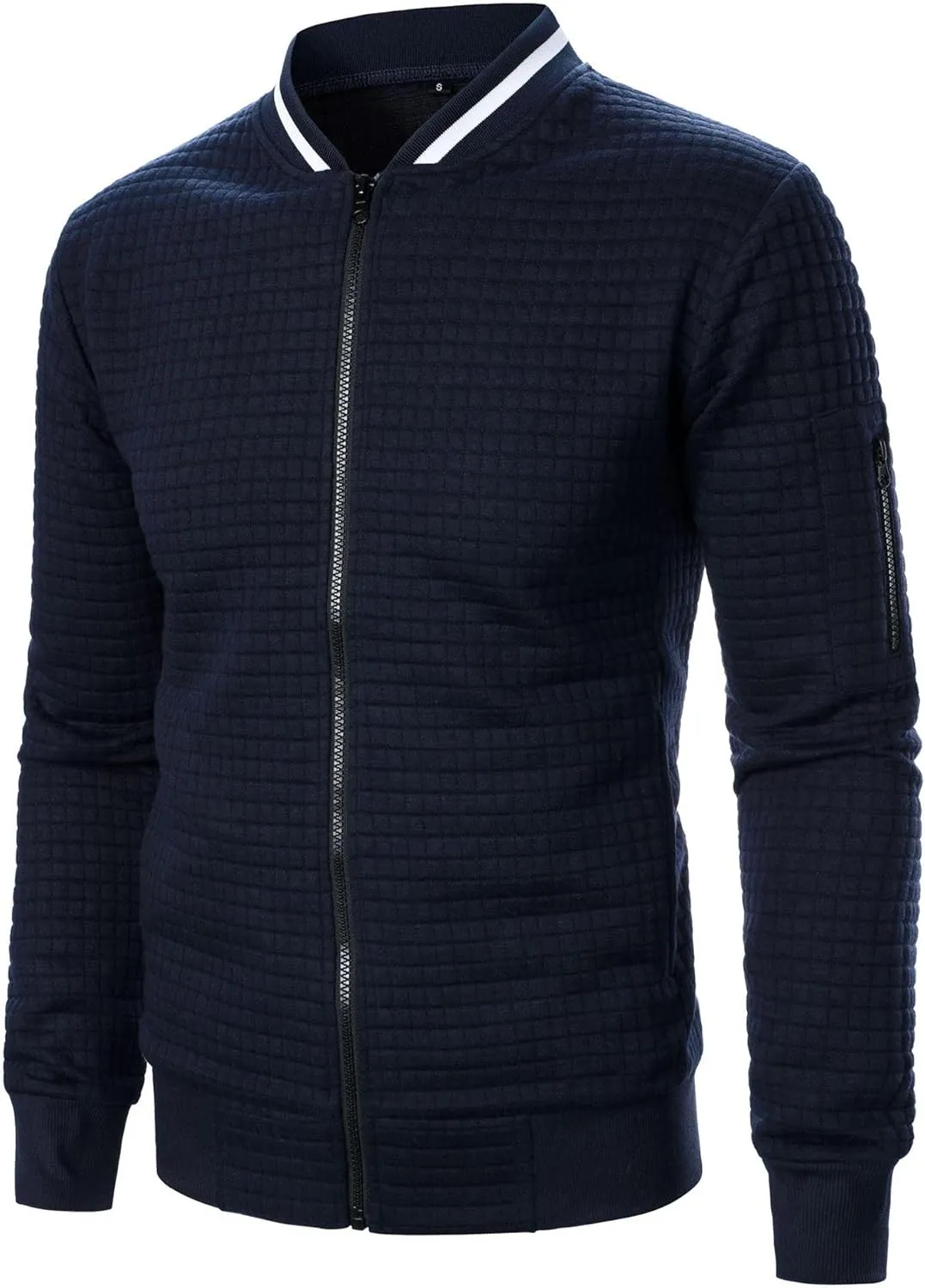 Mens Lightweight Jacket Casual Stylish Bomber Jacket Varsity Coat for Men Fall Spring Regular Fit Jackets