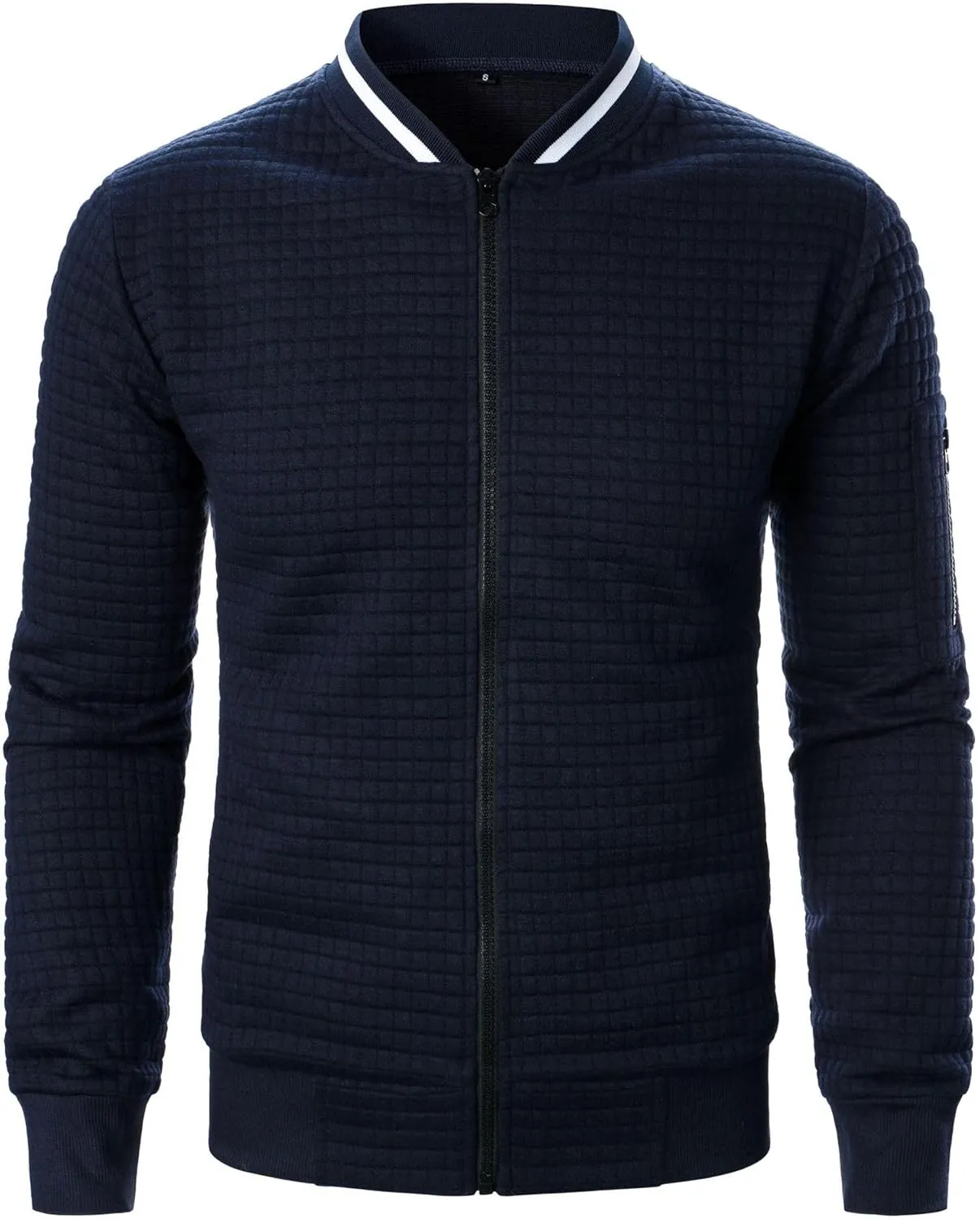 Mens Lightweight Jacket Casual Stylish Bomber Jacket Varsity Coat for Men Fall Spring Regular Fit Jackets