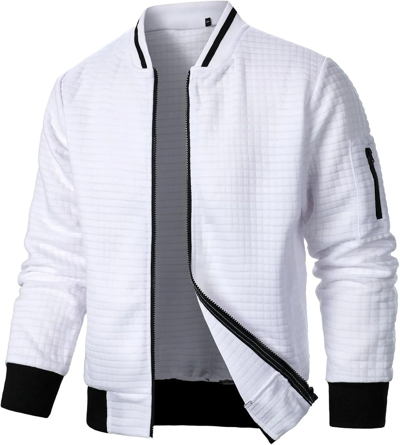 Mens Lightweight Jacket Casual Stylish Bomber Jacket Varsity Coat for Men Fall Spring Regular Fit Jackets