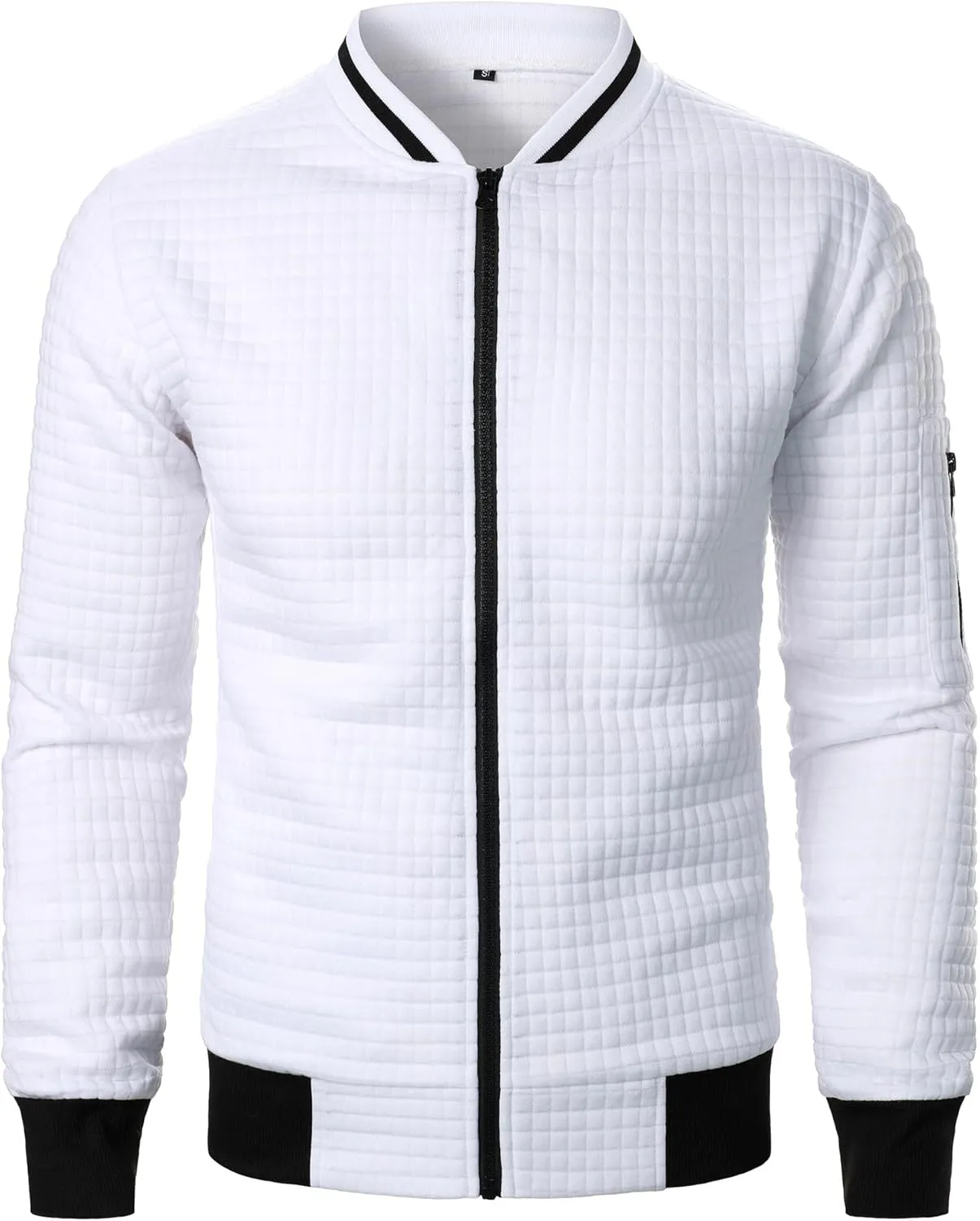 Mens Lightweight Jacket Casual Stylish Bomber Jacket Varsity Coat for Men Fall Spring Regular Fit Jackets