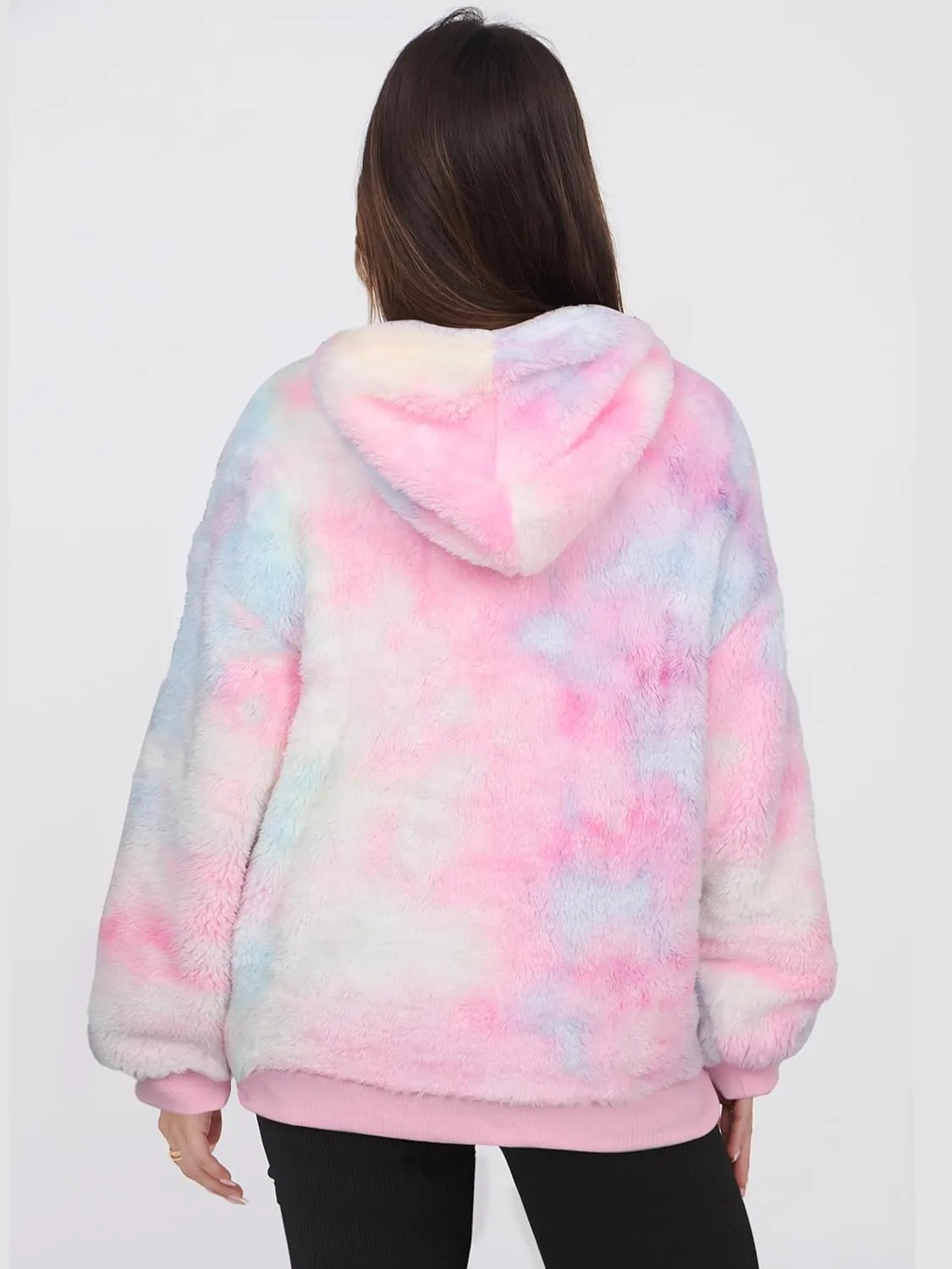 NIeyook Sherpa Fleece Hoodies for Women Fuzzy Oversized Zip up Hoodie with Pockets Casual Pullover Hooded Sweatshirt
