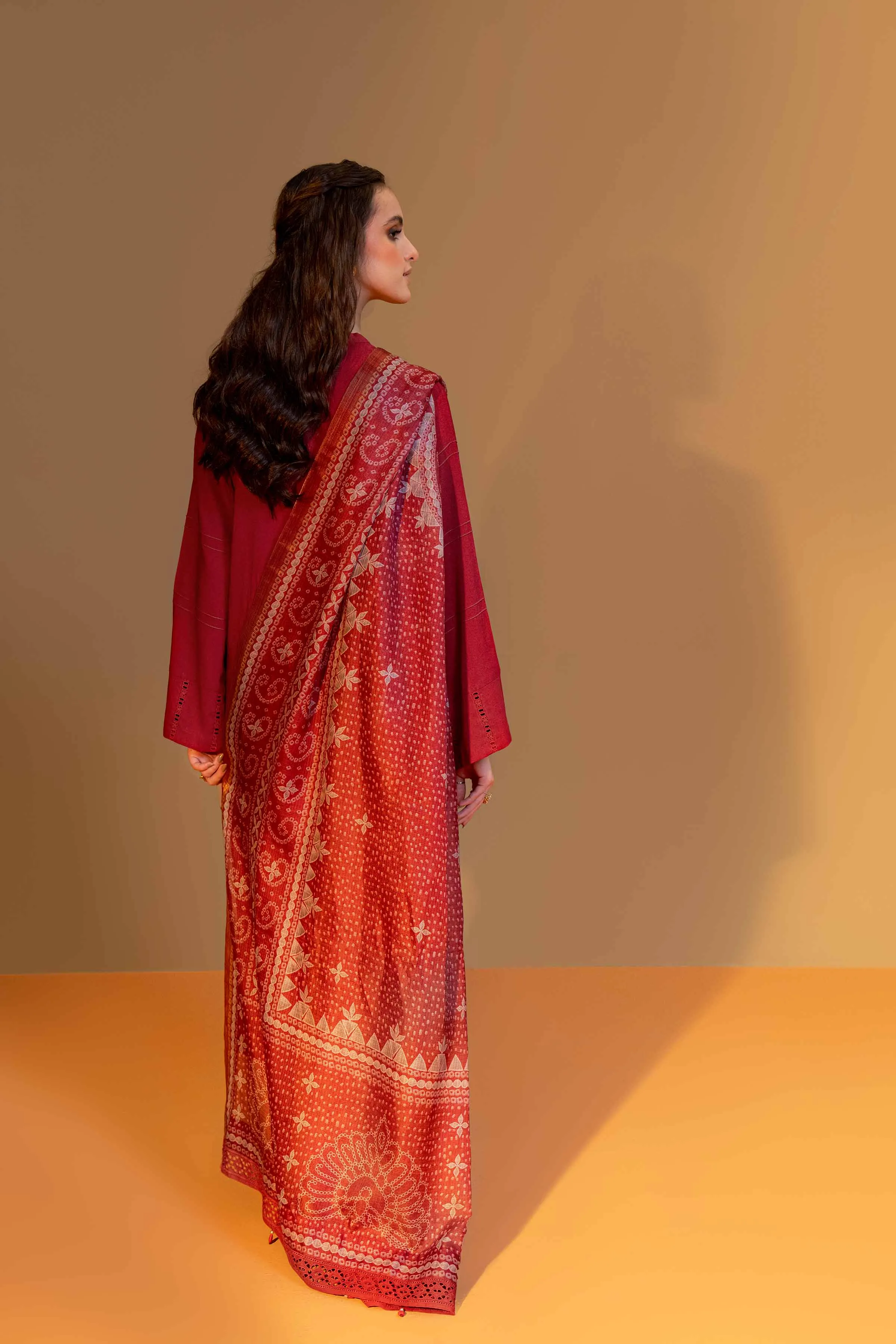 Nishat Linen Silk Collection – 3 Piece - Embroidered Suit - 42306461