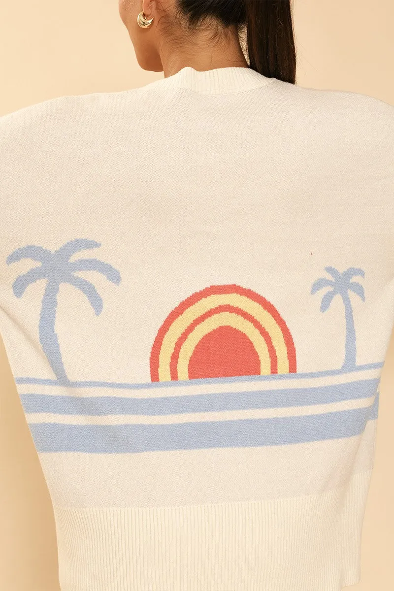 Ocean sunset knit cardigan