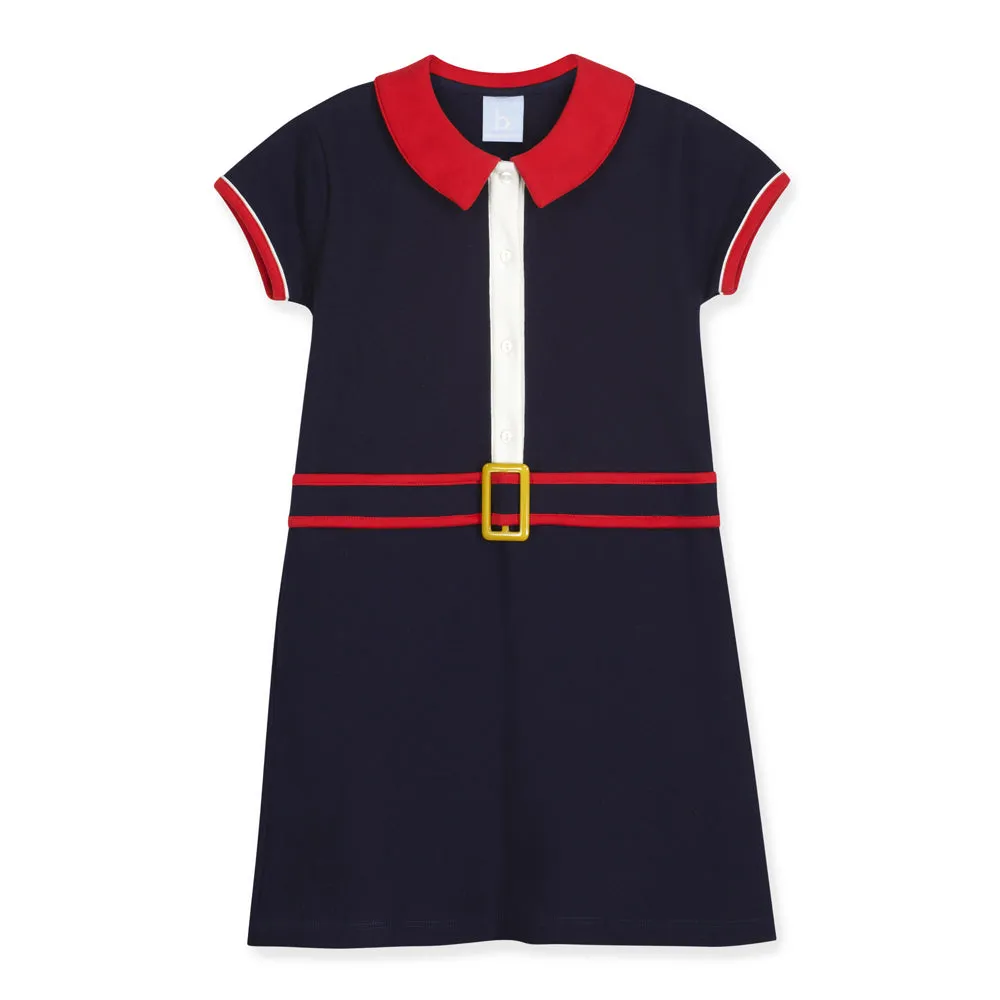 Pique Ivy Dress -- Navy