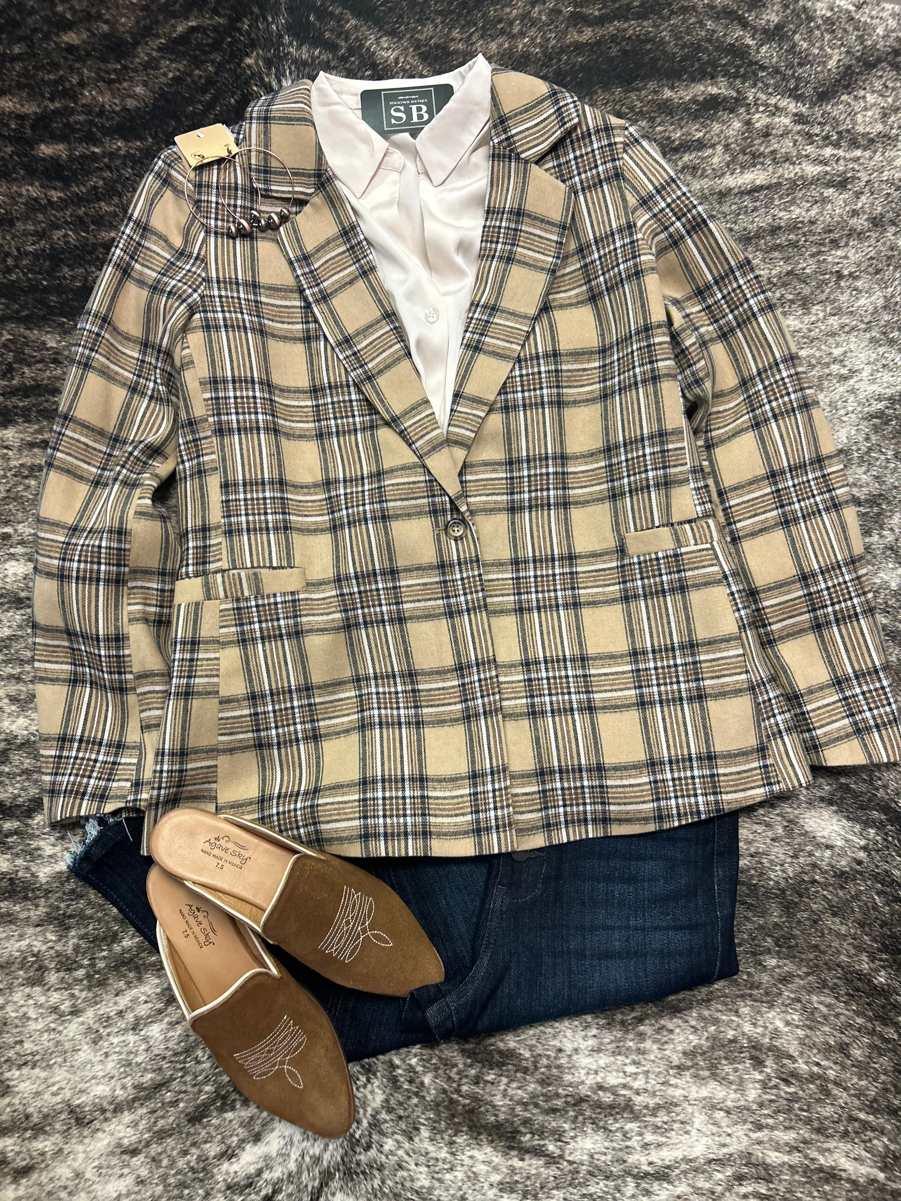 Plaid Blazer