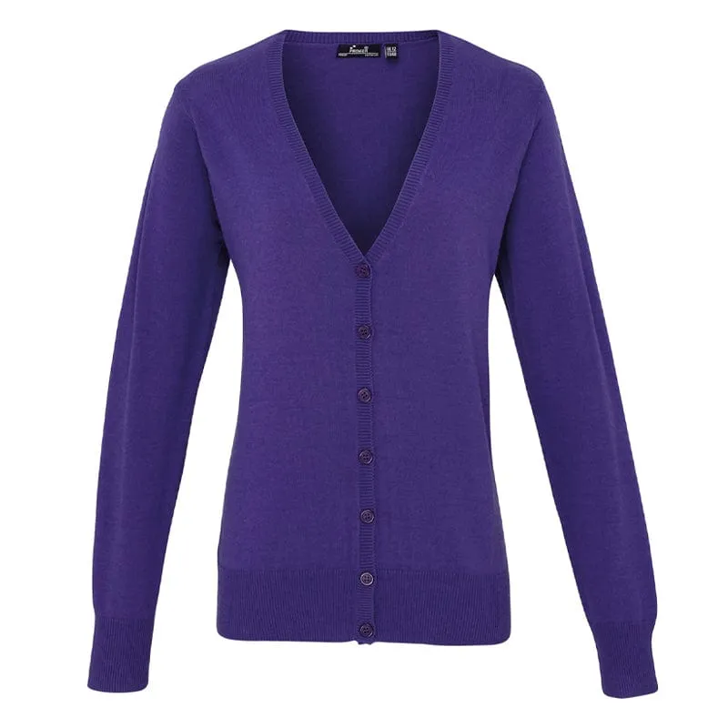 Premier Women's Button Knitted Cardigan PR697