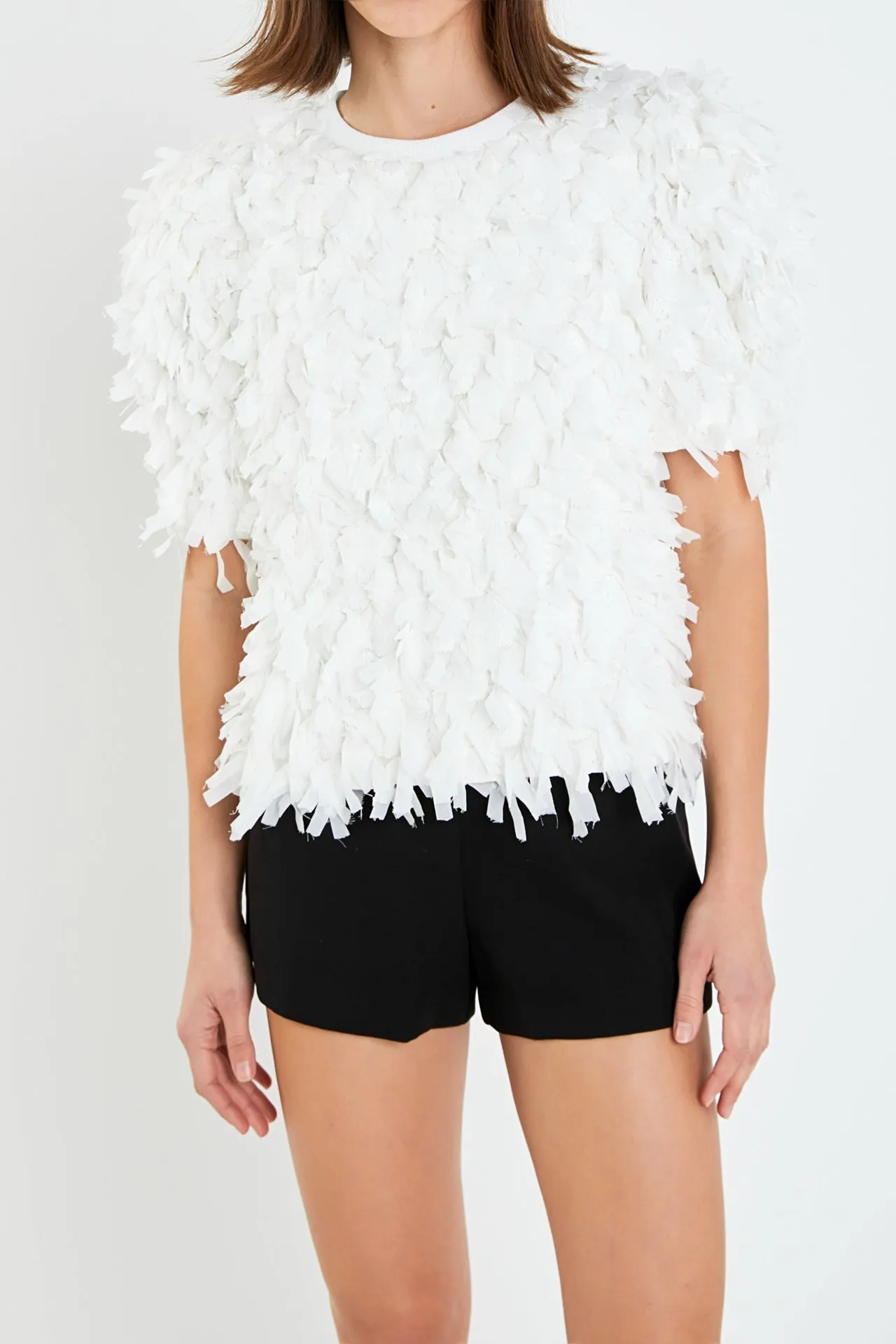 Premium Textured Ribbon Top