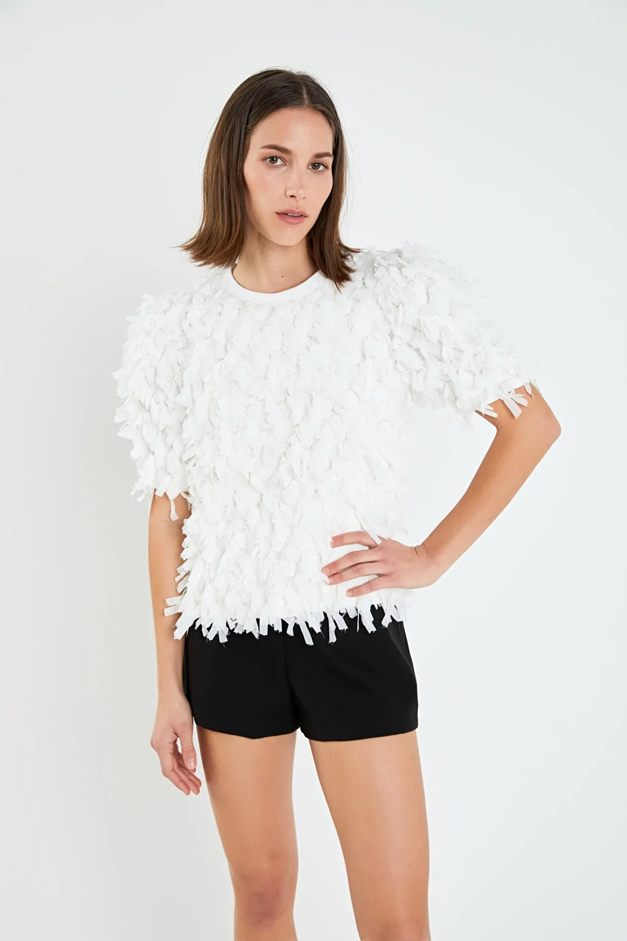 Premium Textured Ribbon Top