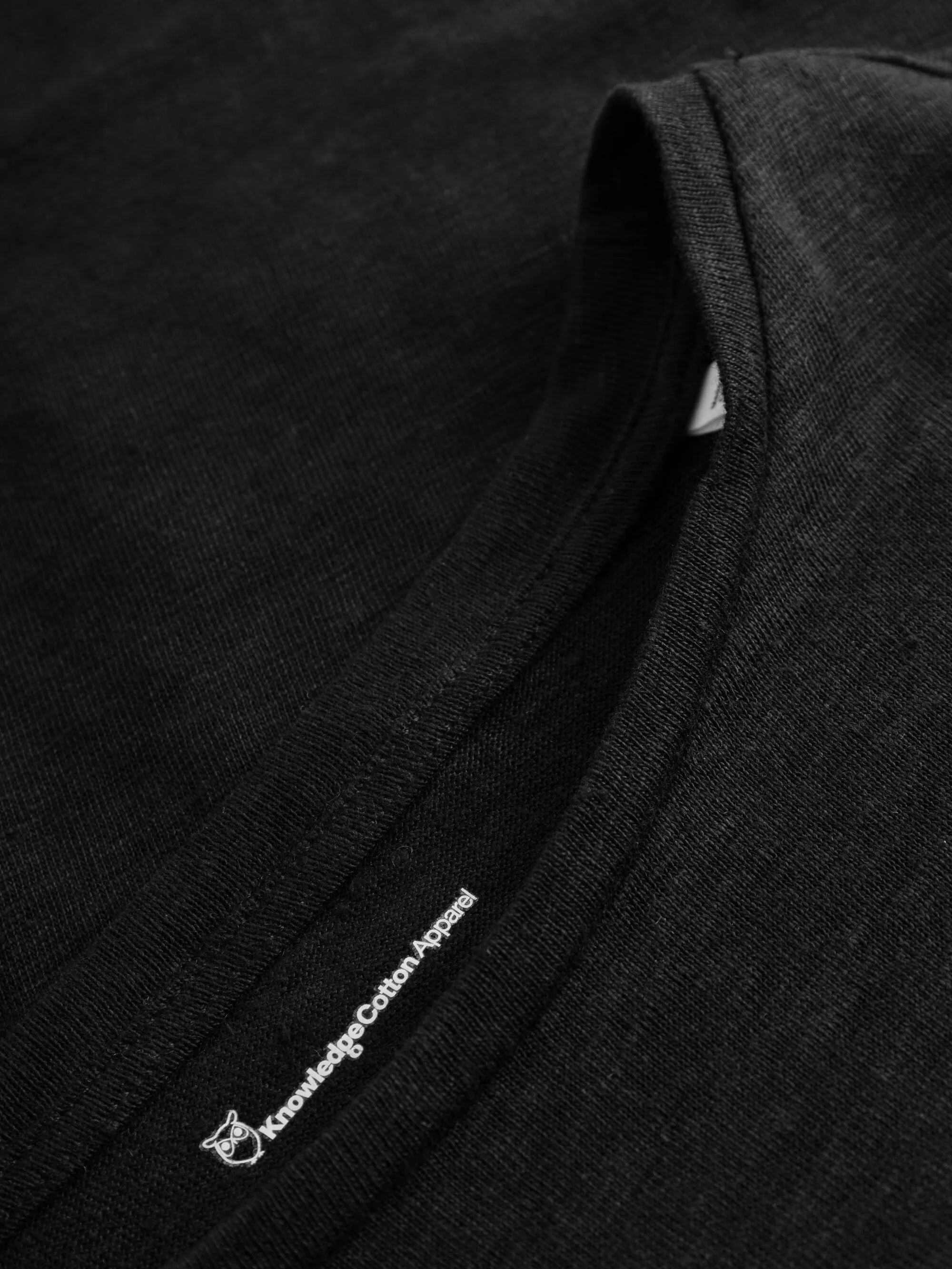 Reg linen t-shirt - Black Jet