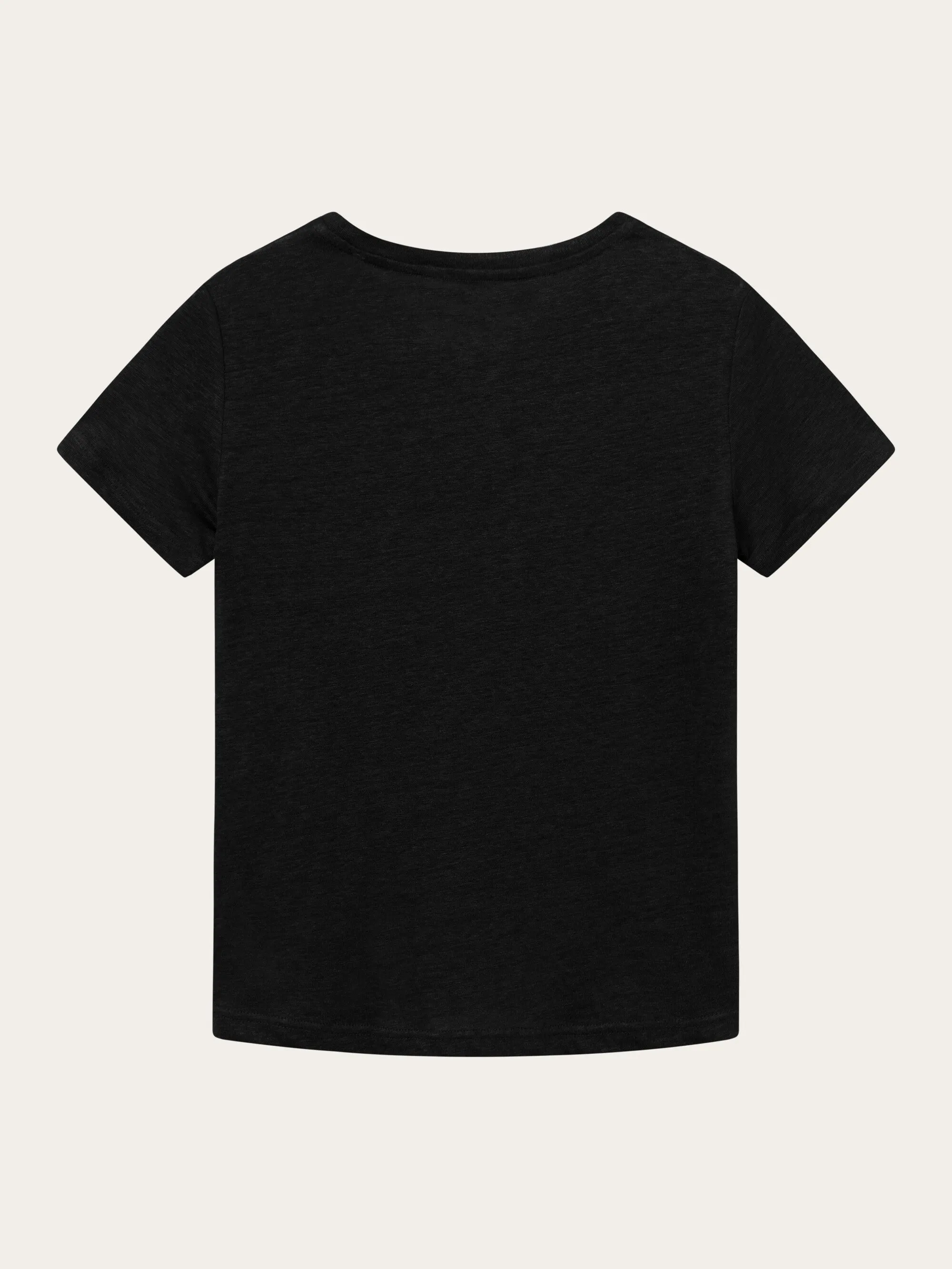 Reg linen t-shirt - Black Jet