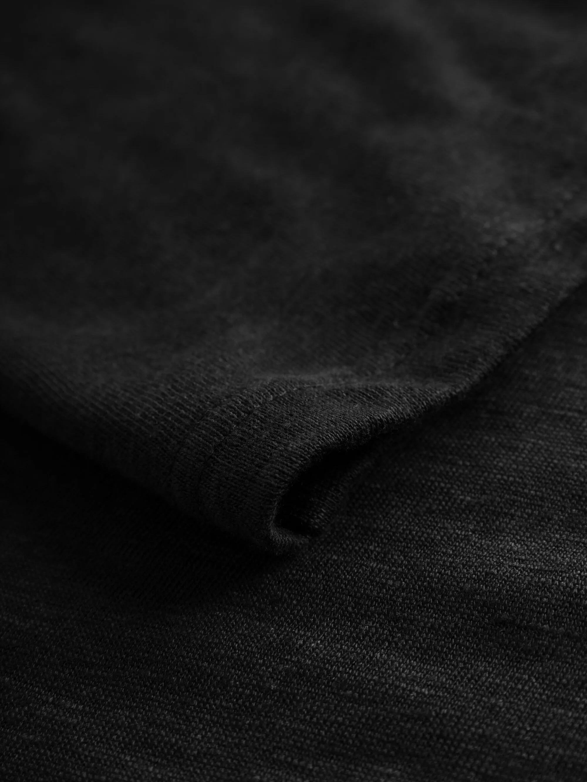 Reg linen t-shirt - Black Jet