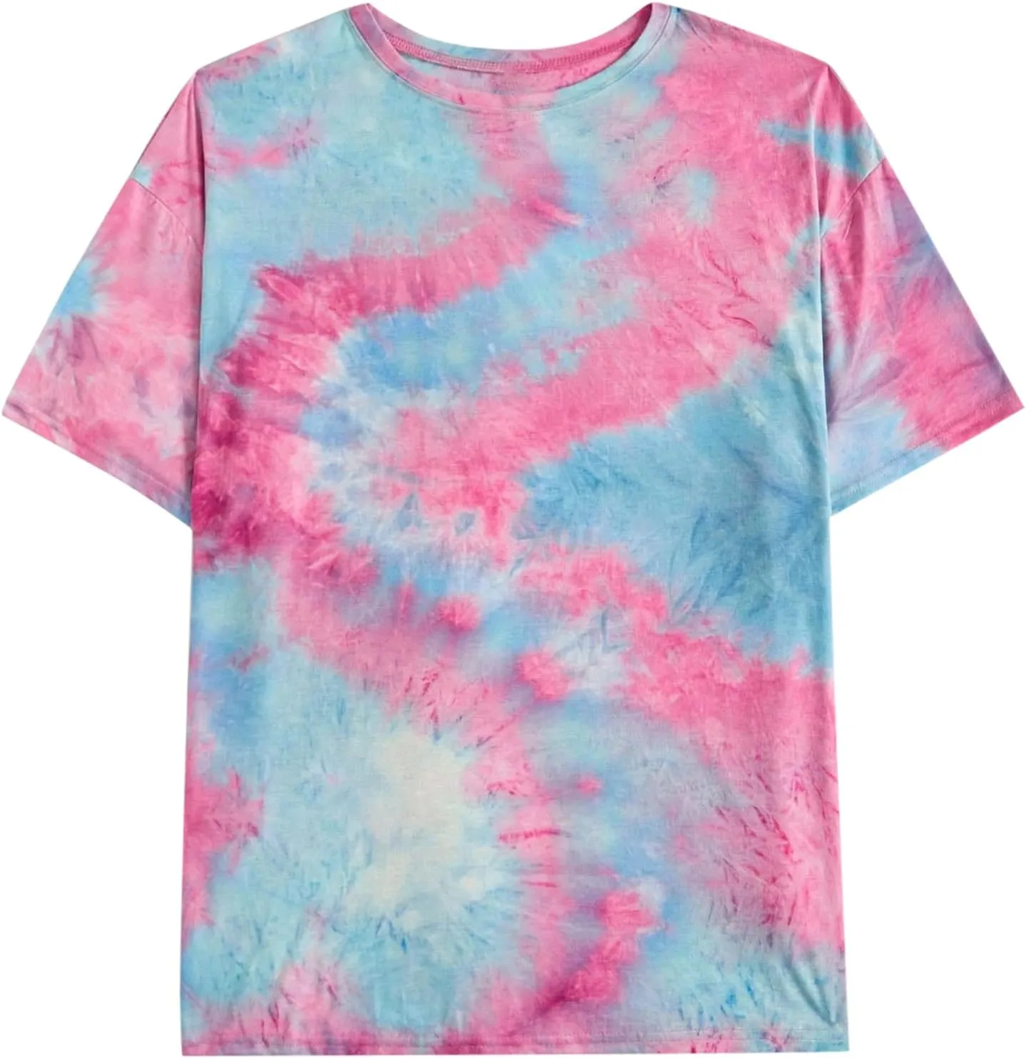 Remidoo Women's Casual Crewneck Short Sleeve Tie Dye Oversized T Shirt Graphic Tee Top