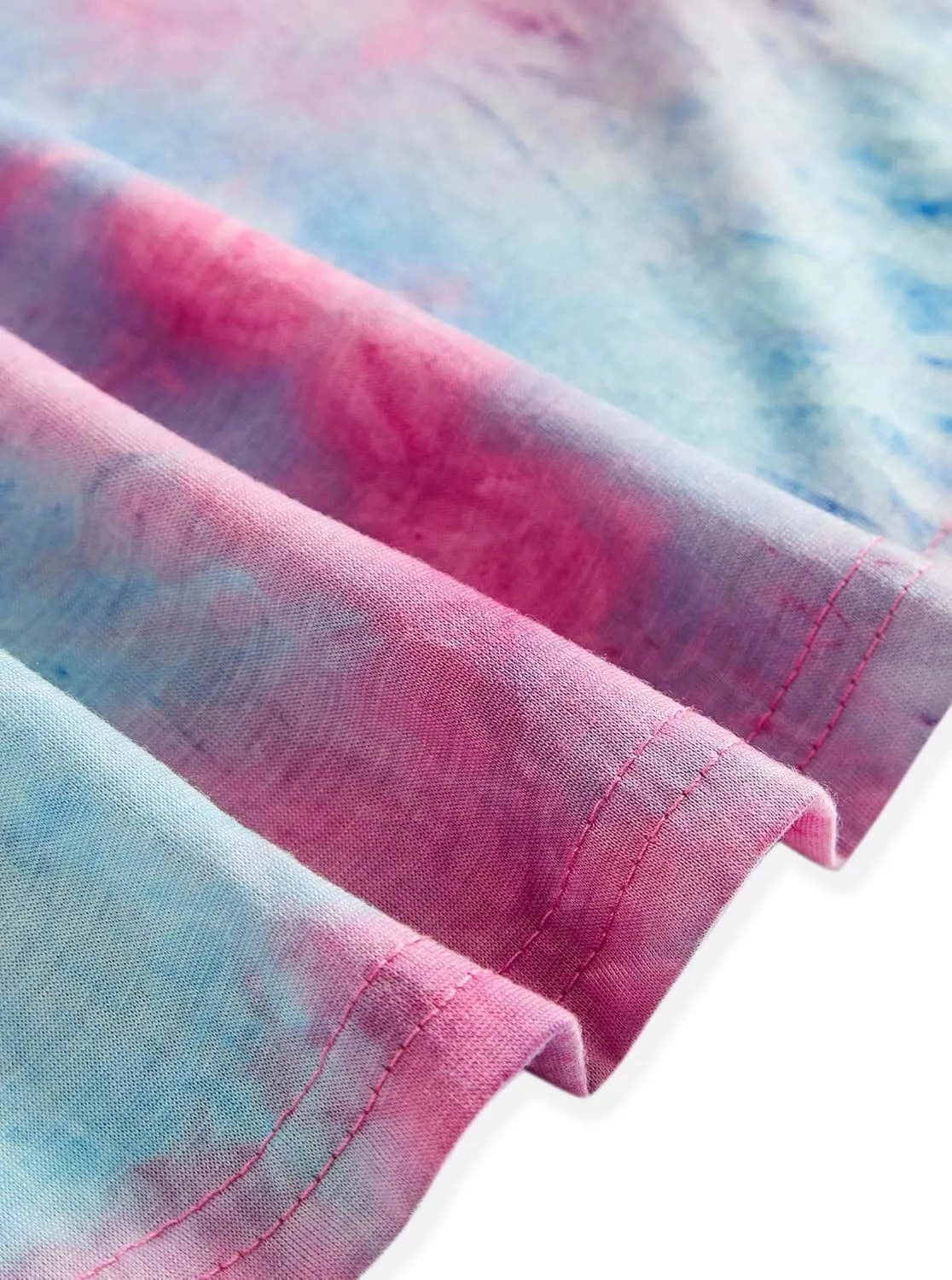 Remidoo Women's Casual Crewneck Short Sleeve Tie Dye Oversized T Shirt Graphic Tee Top