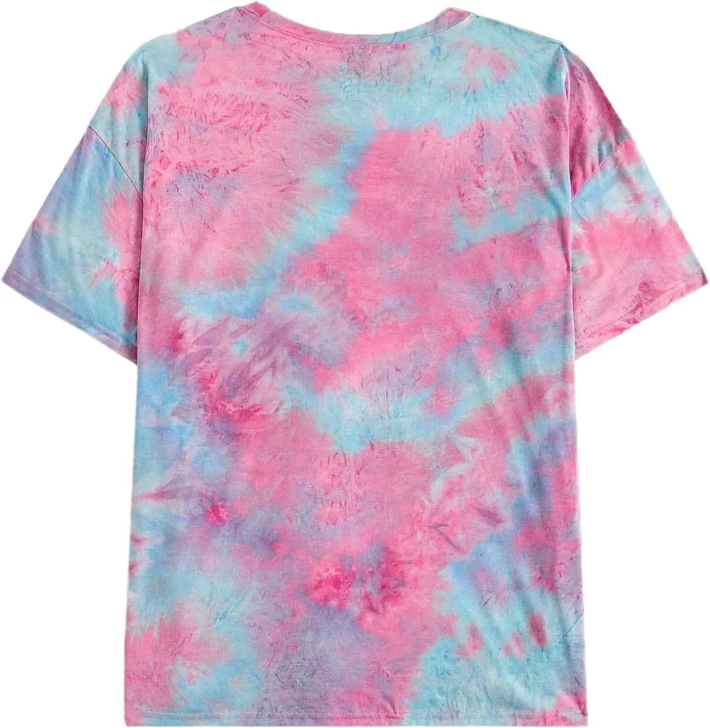 Remidoo Women's Casual Crewneck Short Sleeve Tie Dye Oversized T Shirt Graphic Tee Top