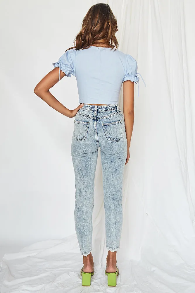 Rene Crop Top Blue
