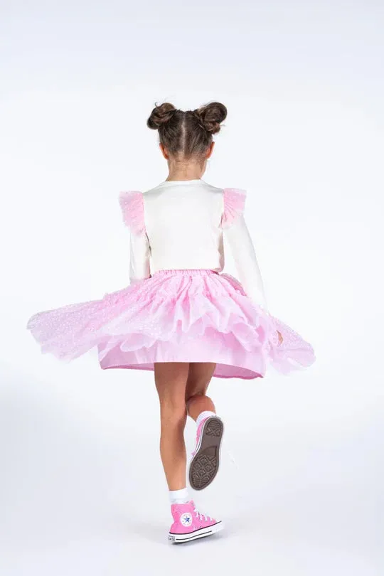 Rock Your Baby - Pink Polka Dot Tulle Skirt