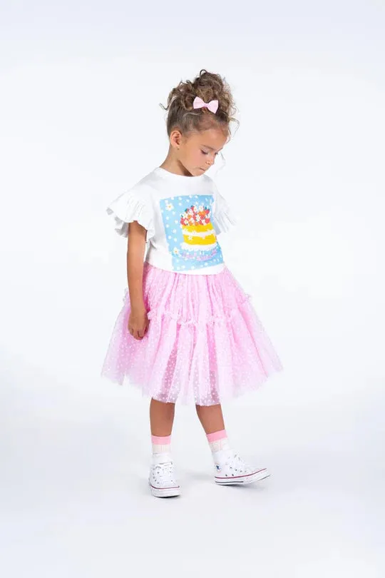 Rock Your Baby - Pink Polka Dot Tulle Skirt