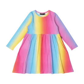 ROCK YOUR KID RAINBOW LONG SLEEVE DRESS