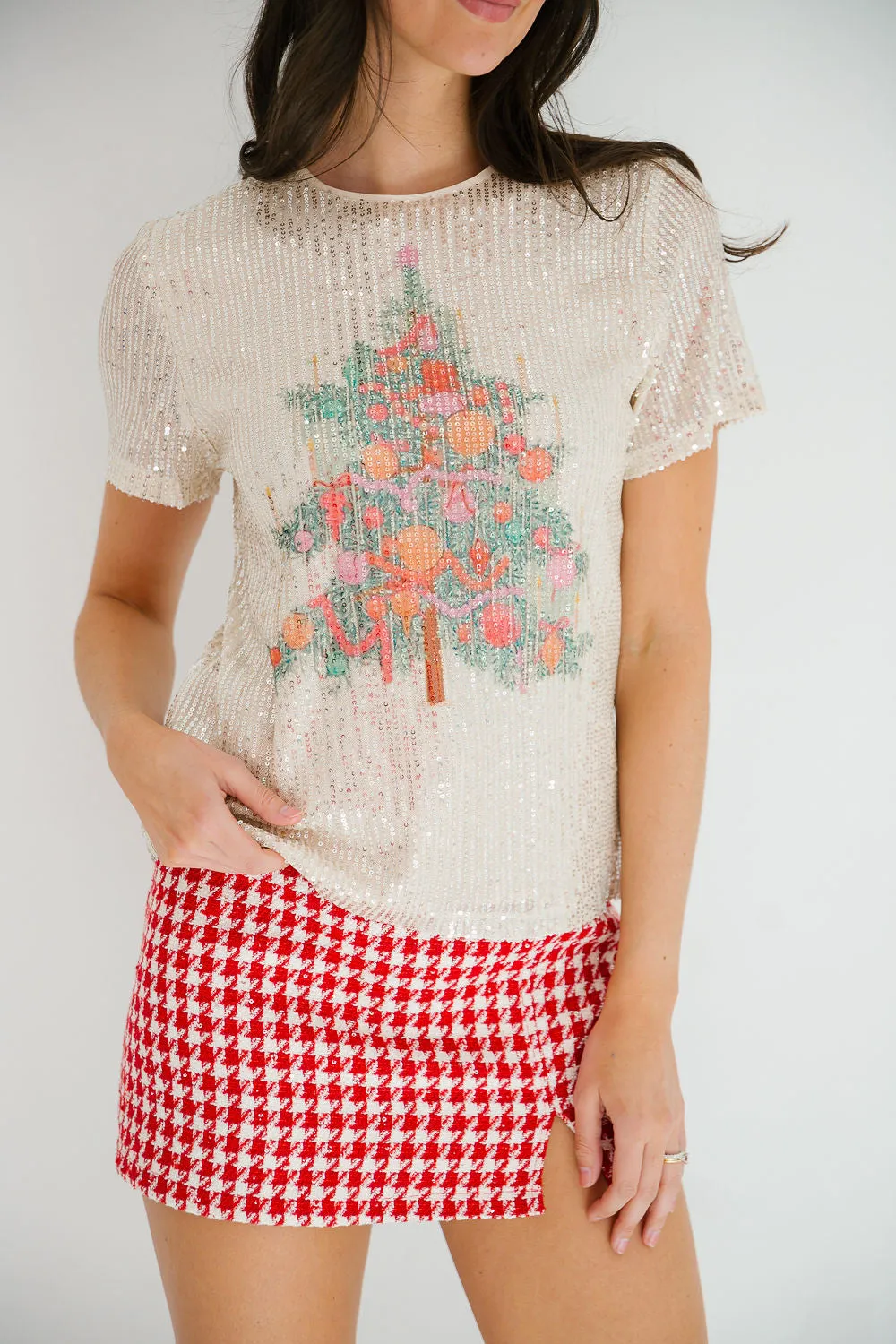ROCKIN' AROUND SEQUIN TOP