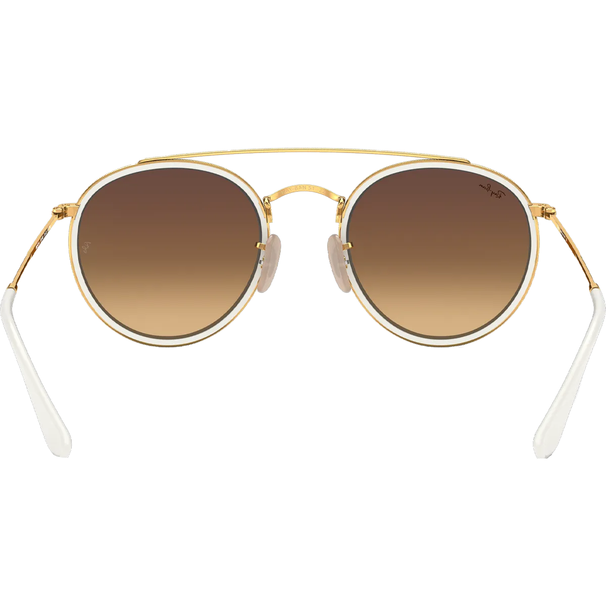 Round Double Bridge - Polished Gold/Blue Flash