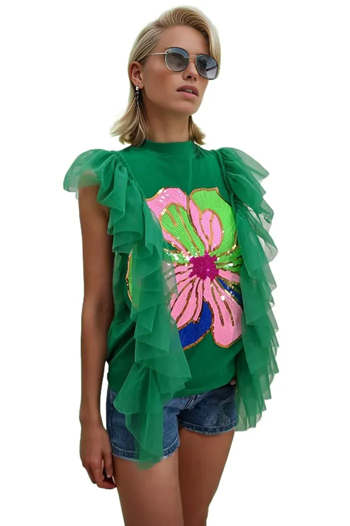 S2302 TOP (GRN, BLK, PINK)