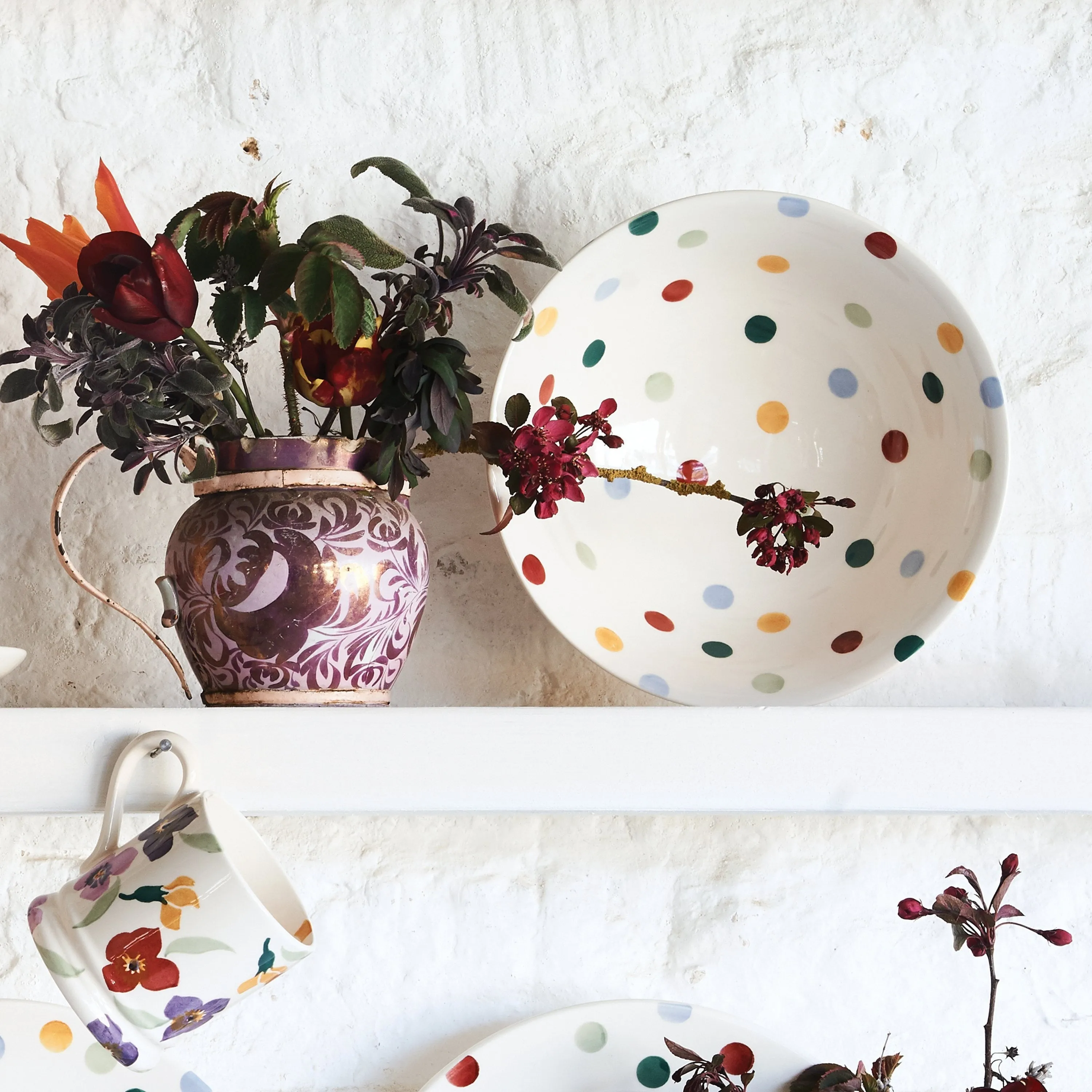 Seconds Polka Dot Medium Pasta Bowl