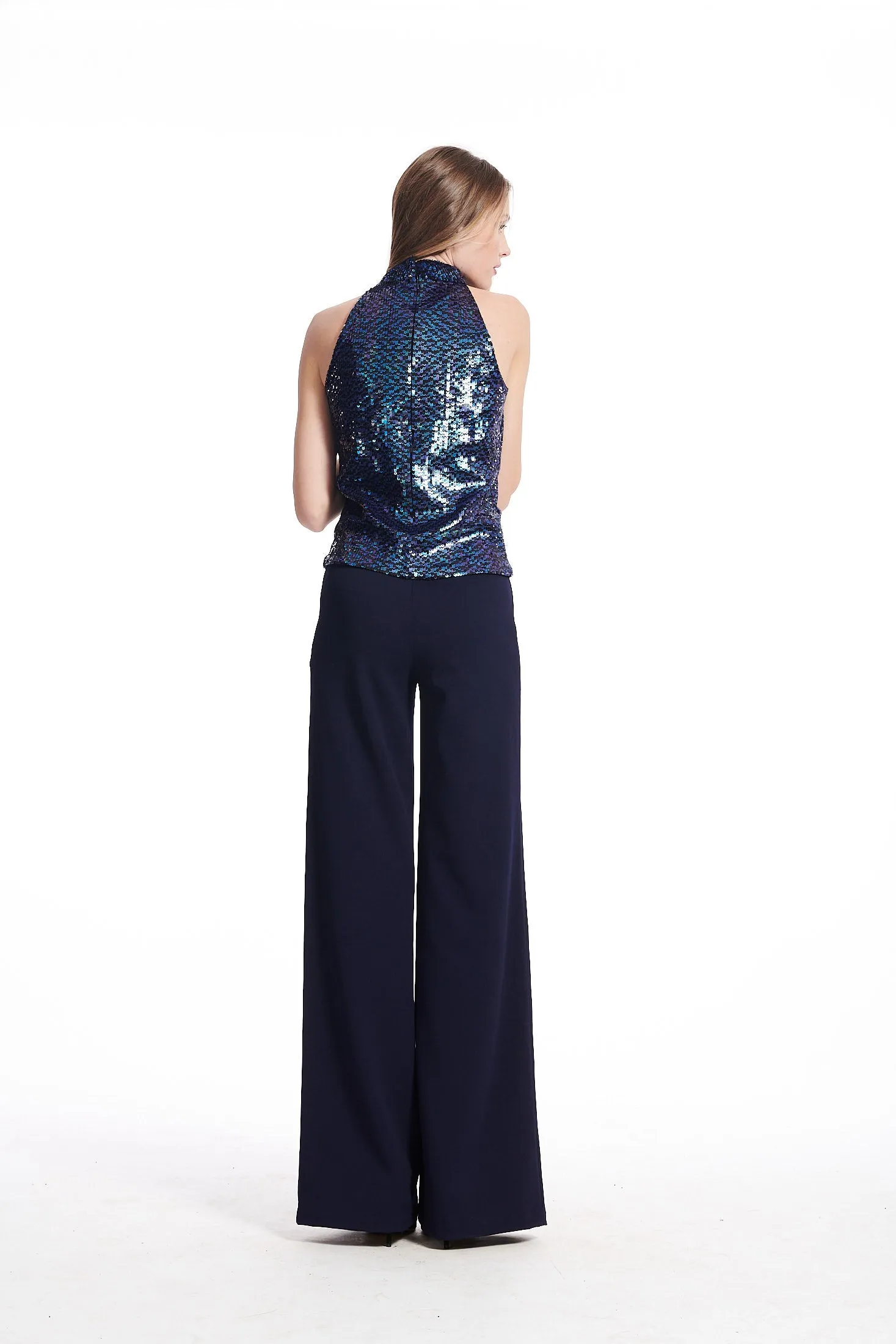 Sequin Mockneck Top