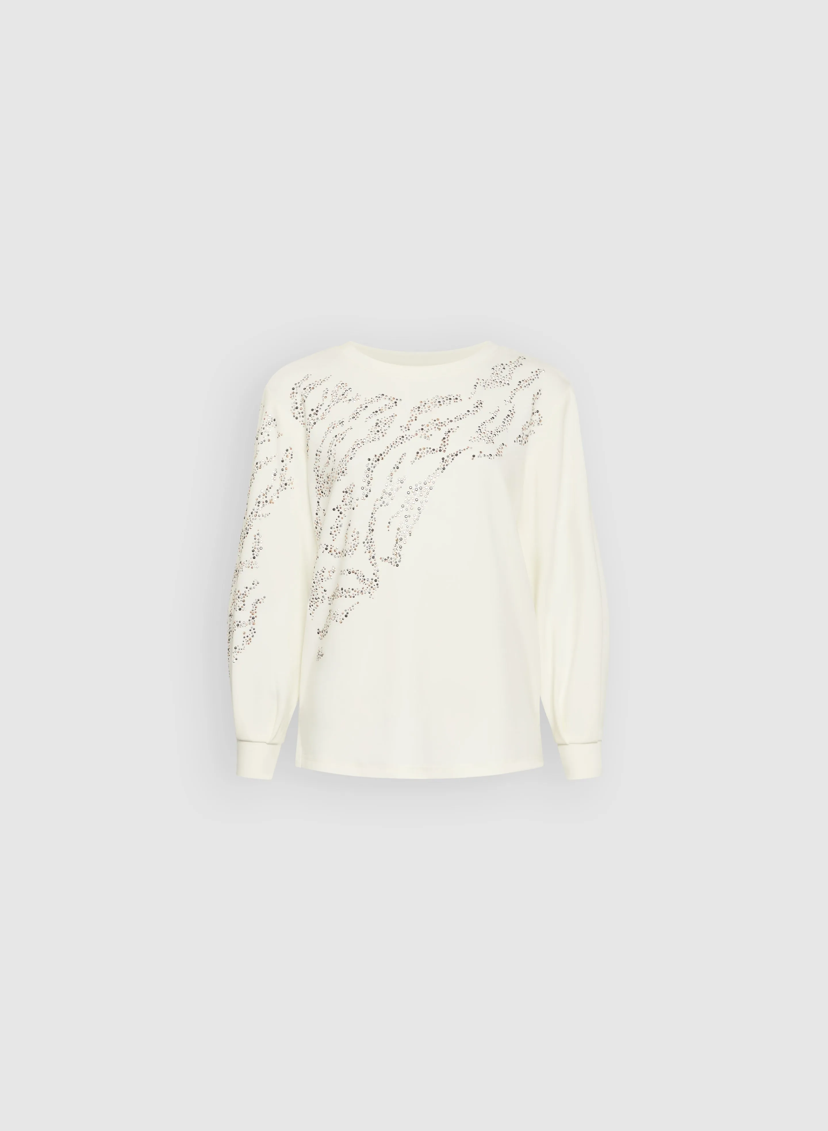 Shimmer Detail Long Sleeve Top
