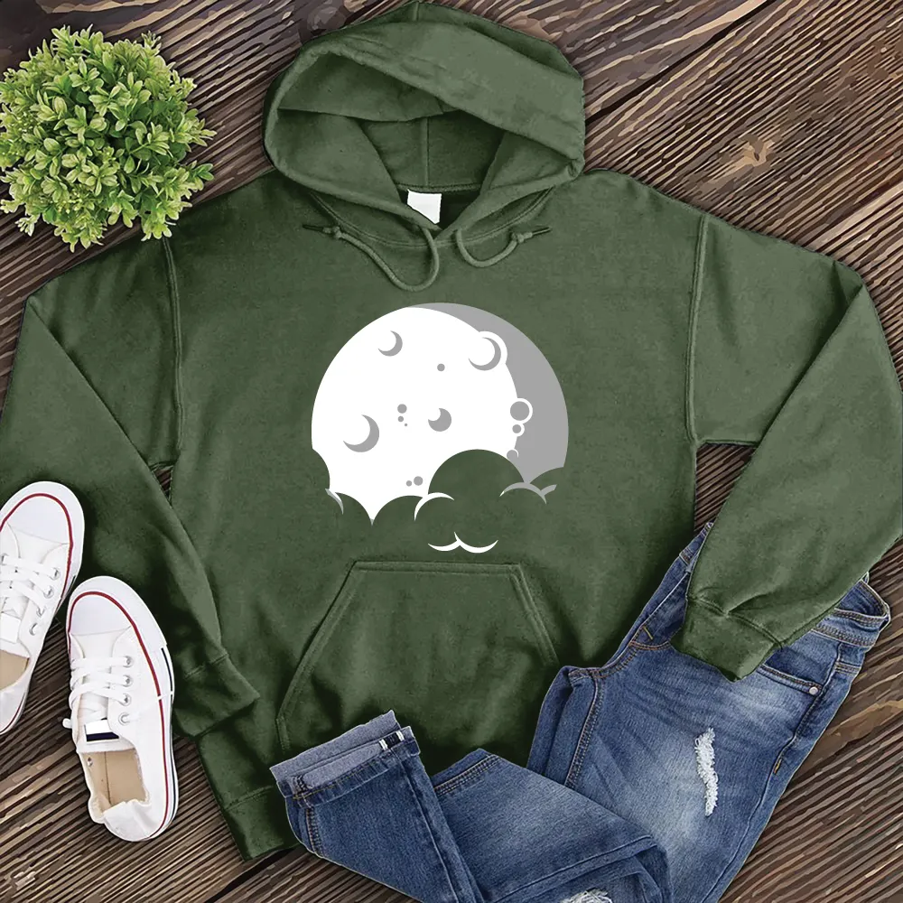 Simple Moon and Cloud Hoodie