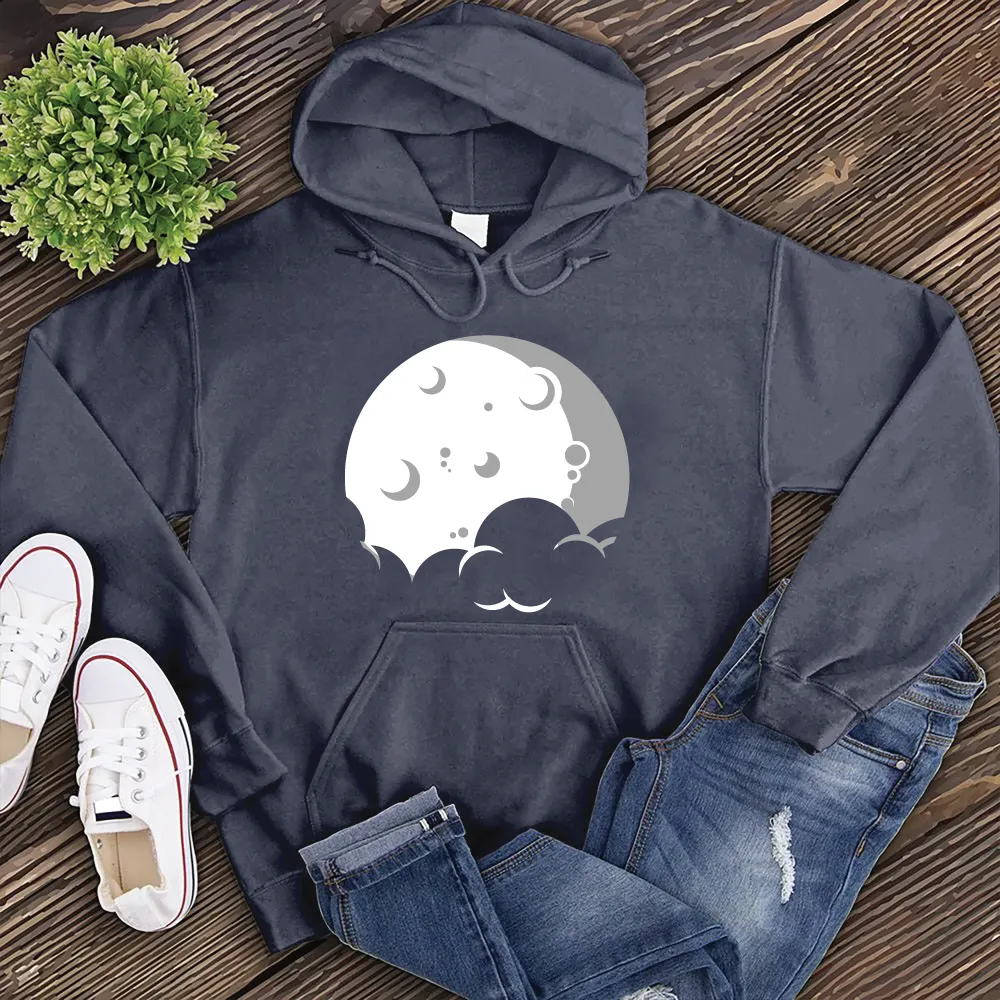 Simple Moon and Cloud Hoodie