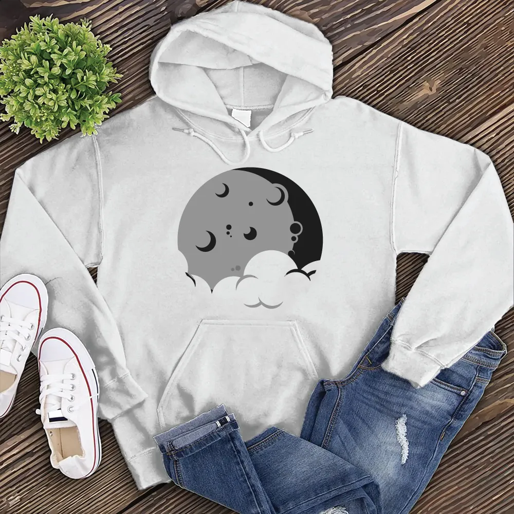 Simple Moon and Cloud Hoodie
