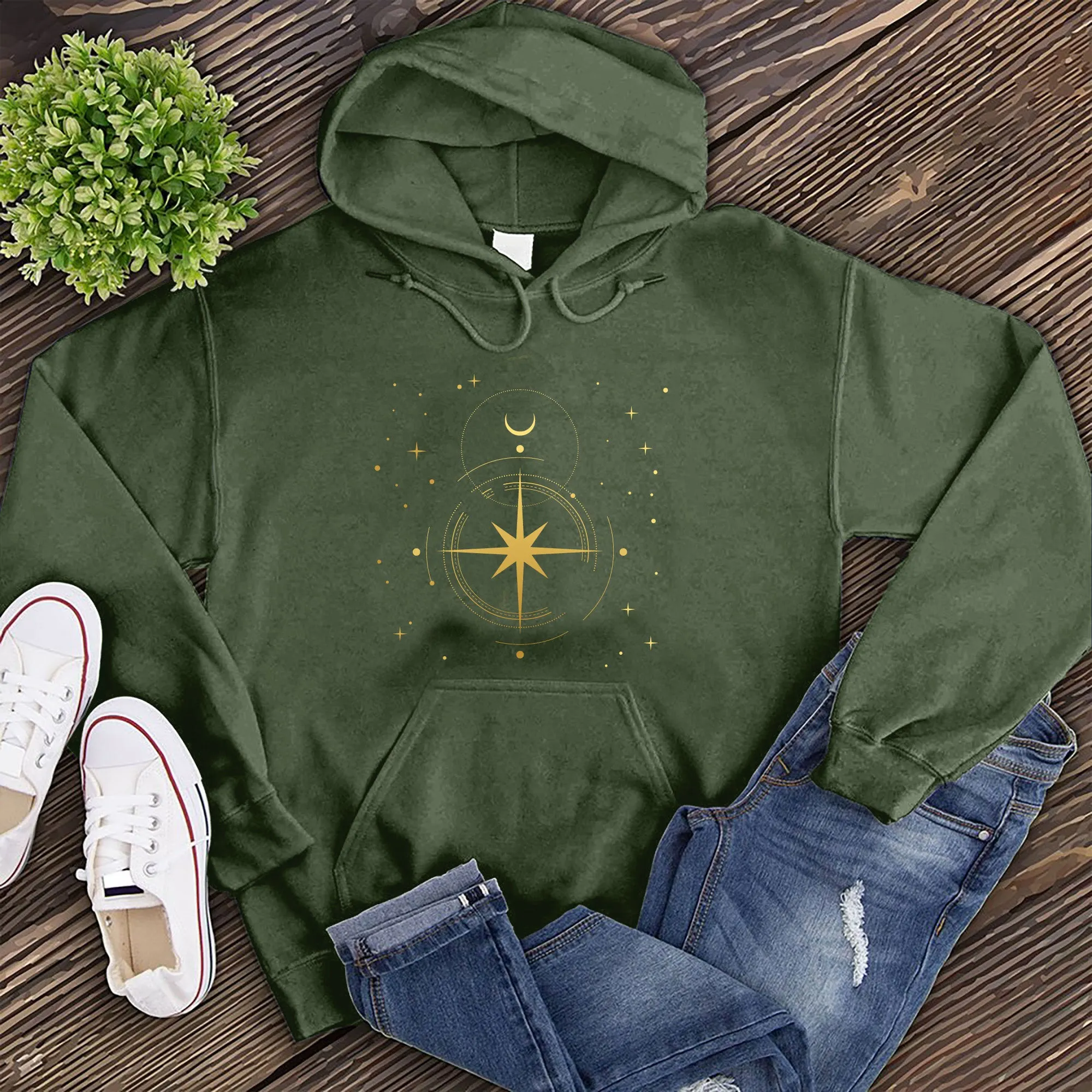 Simple Polaris Compass Hoodie