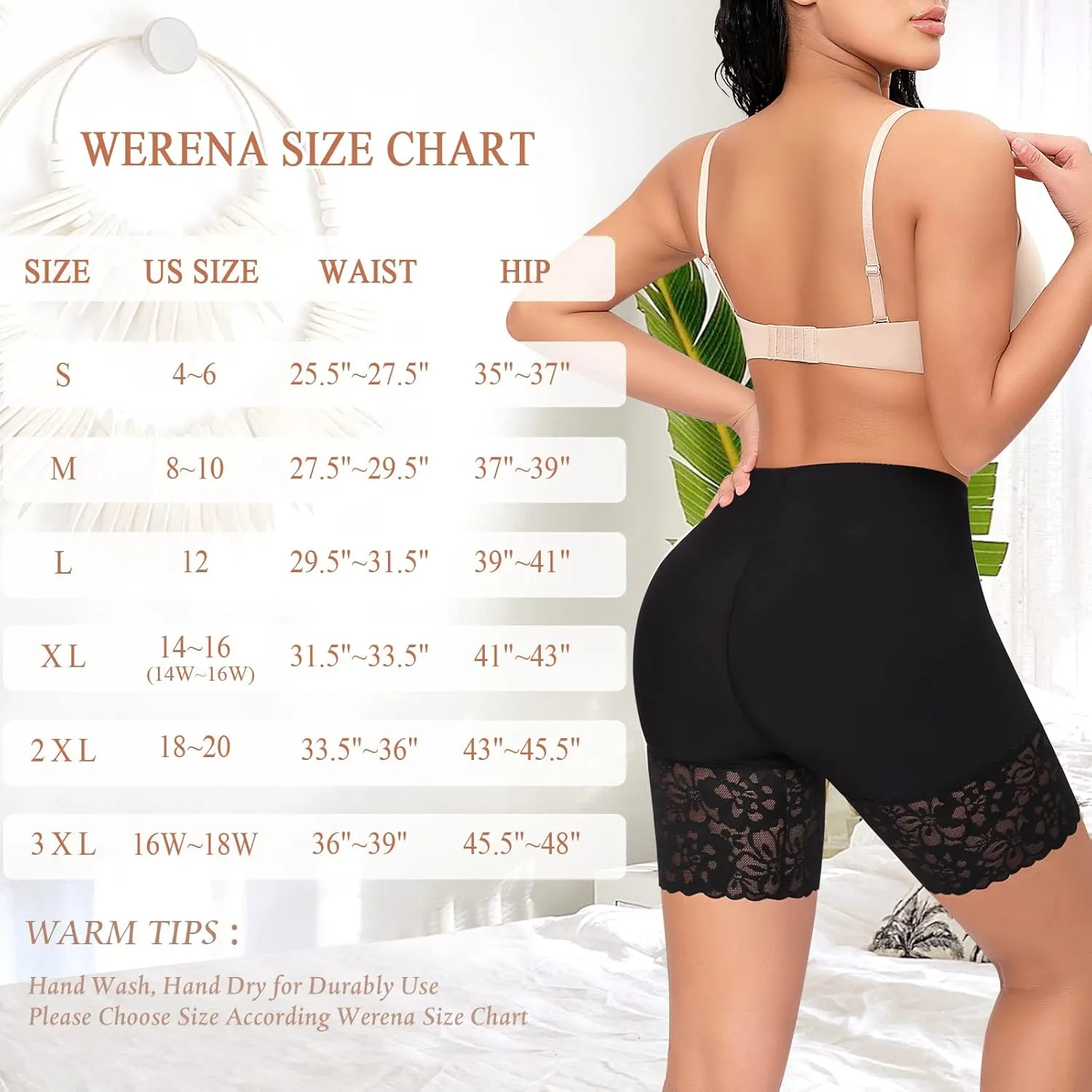 Slip Shorts for Under Dresses Women Anti Chafing Underwear Seamless Boyshorts Panties Lace Under Shorts