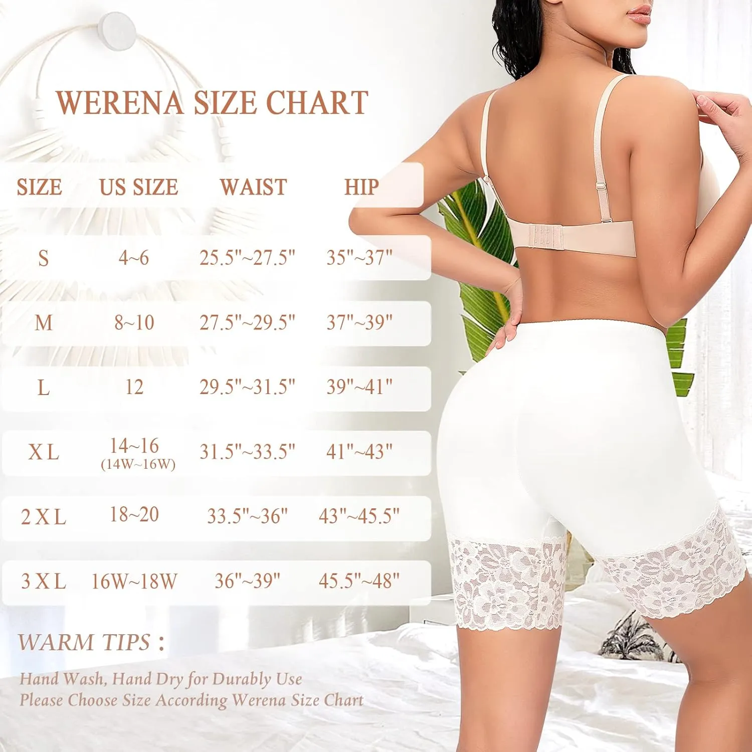 Slip Shorts for Under Dresses Women Anti Chafing Underwear Seamless Boyshorts Panties Lace Under Shorts