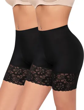 Slip Shorts for Under Dresses Women Anti Chafing Underwear Seamless Boyshorts Panties Lace Under Shorts
