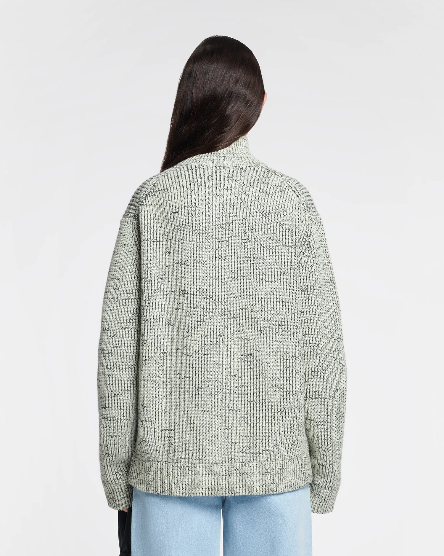 Sonni - Cashmere-Blend Mouline Cardigan - Black/ Moon