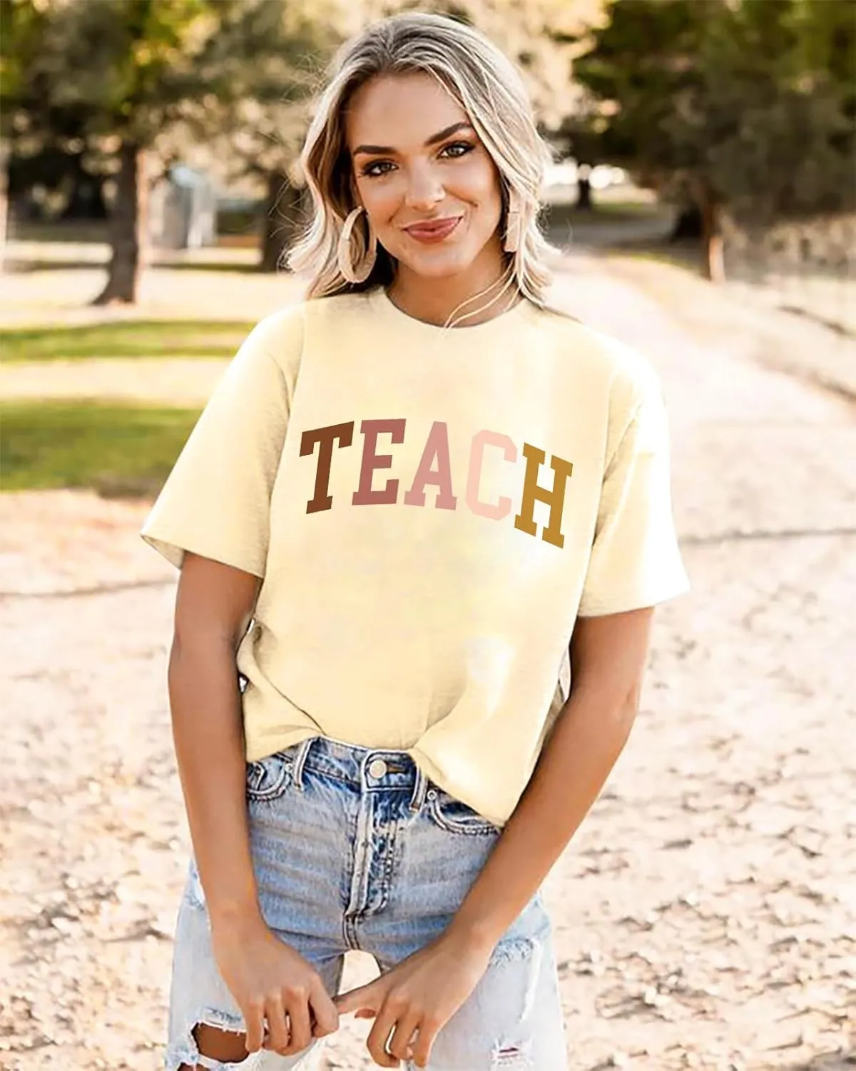 Teacher Shirt Women Teach T Shirt Teach Kindness Shirts Teaching Graphic Tees Back to School Shirt Short Sleeve Tops