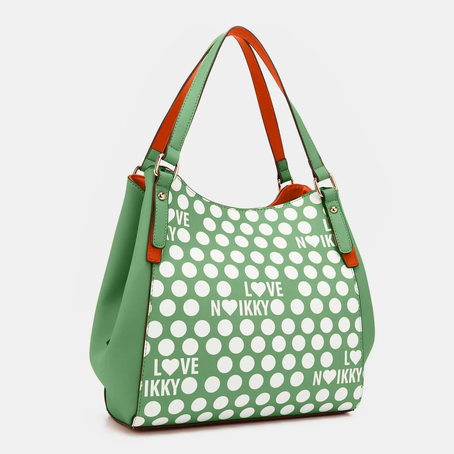 TEEK - NL Contrast Polka Dot Handbag