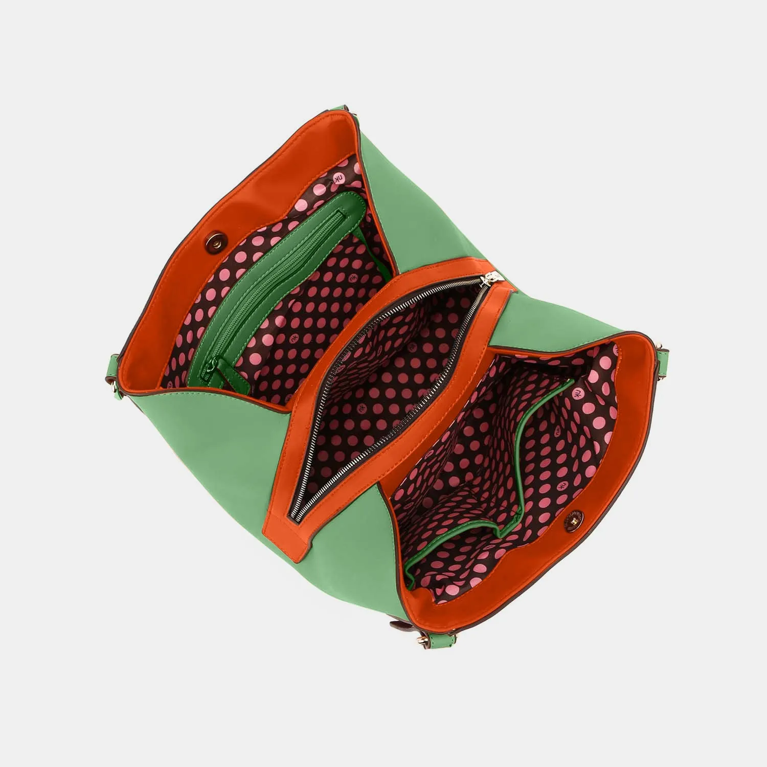TEEK - NL Contrast Polka Dot Handbag