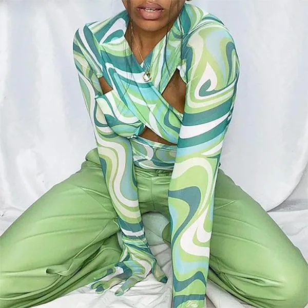 Teenage Crush Gloved Long Sleeve Top