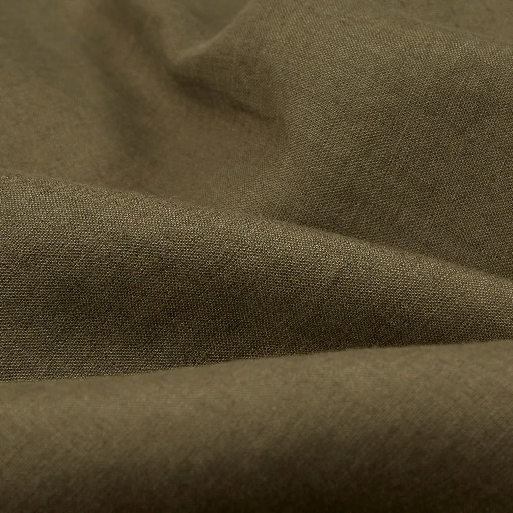 The Linen Summer Shirt; Khaki Green